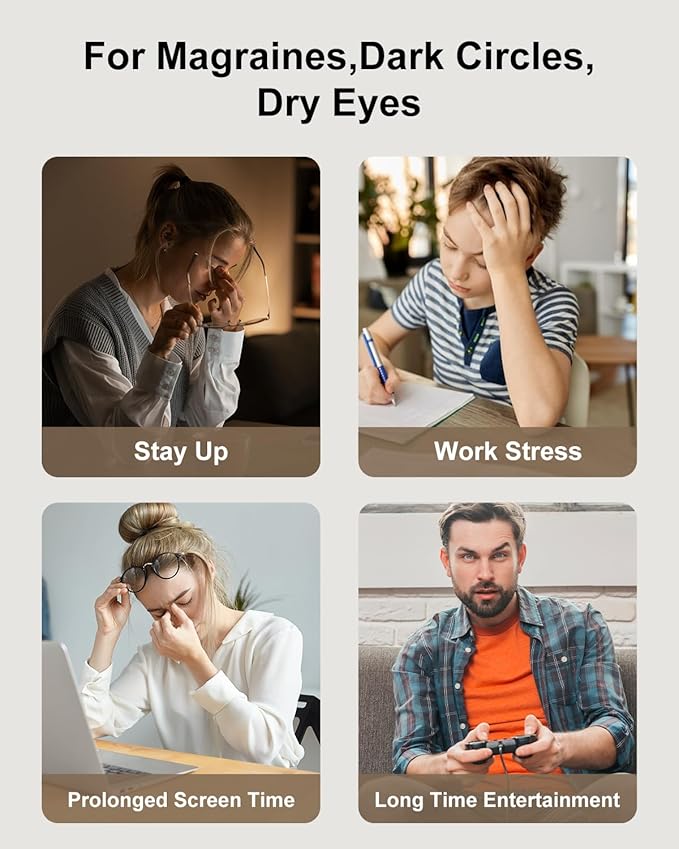Morelax Mothers Day Gifts for Woman,Eye Massager with Heat & Bluetooth Music, Birthday Gifts for Women, Reduce Eye Strain, Headache Relief and Improve Sleep,Gift for mom/Sister/Wife