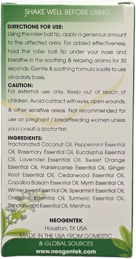 Aches & Pains Essential Oil Blend | Crafted from 17 Pure Botanical Oils | Made in USA | Natural Comfort & Relaxation – Aromatherapy Roll-On for Muscles & Joints, Headache – 10ml (Aches & Pains)