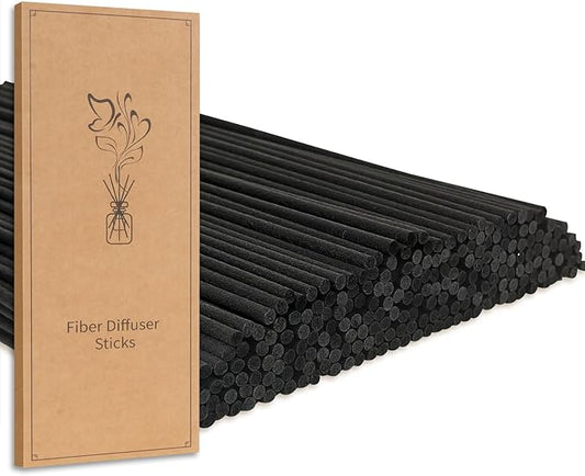 90Pcs Thick Reed Diffuser Sticks-7.5inch/4mm Black Reed Sticks,Diffuser Refills,Suitable for Diffusing Essential Oil Aromas (4mm x 19cm (90pcs))