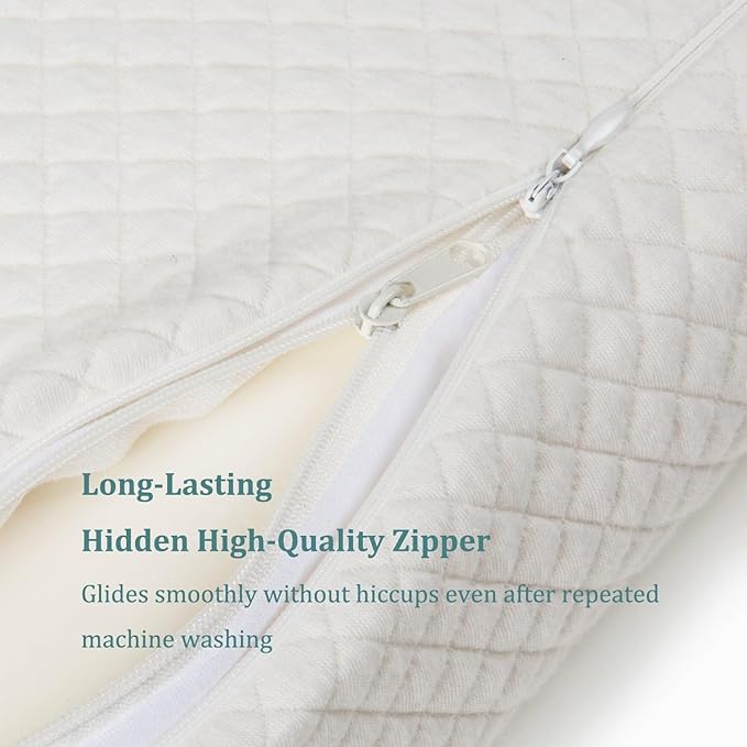 EPABO Contour Memory Foam Pillow Orthopedic Sleeping Pillows, Ergonomic Cervical Pillow for Neck Pain - for Side Sleepers, Back and Stomach Sleepers, Free Pillowcase Included (Firm & Standard Size