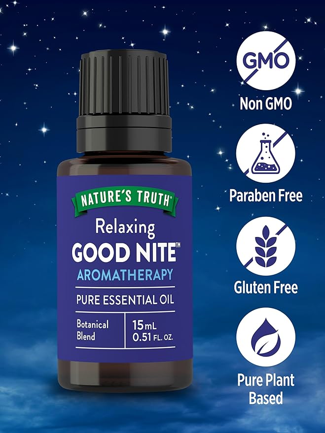 Nature's Truth Good Nite Pure Essential Oil | 15 mL | Aromatherapy | Botanical Blend | Plant Based, Non-GMO & Gluten Free
