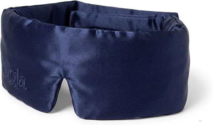 Nãgla. 30 Momme Mulberry Silk Sleep Mask - Luxury Silk Eye Mask, Lightweight & Breathable, Hypoallergenic, Oeko-TEX® Certified, Premium Gift Box (Navy Blue)
