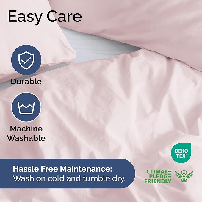 Duvet Cover King Size Set - Extra Soft King Duvet Cover 104" x 90" with 2 Pillow Shams - Hotel Luxury, Easy Care & Fade Free with Zipper Closures & Ties - Comfy, Cozy and Breathable (Lavender Pink)
