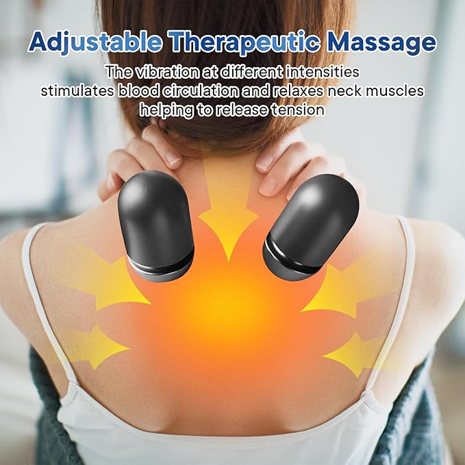 Mothers Day Gifts for Mom Upgraded Neck Massager Pillow, 3-in-1 Neck Massager, Traction Massage with Heat, Neck Pillow for Shoulder Pain, Deep Tissue Pain Relief,Rechargeable TheraPillow