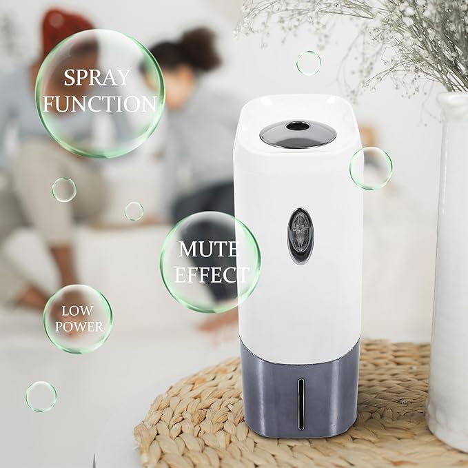 UKCOCO Automatic Oil Diffuser Gray 1-Set Household Aromatherapy Diffuser with Timer Function Desktop Air Freshener for Home and Office Use