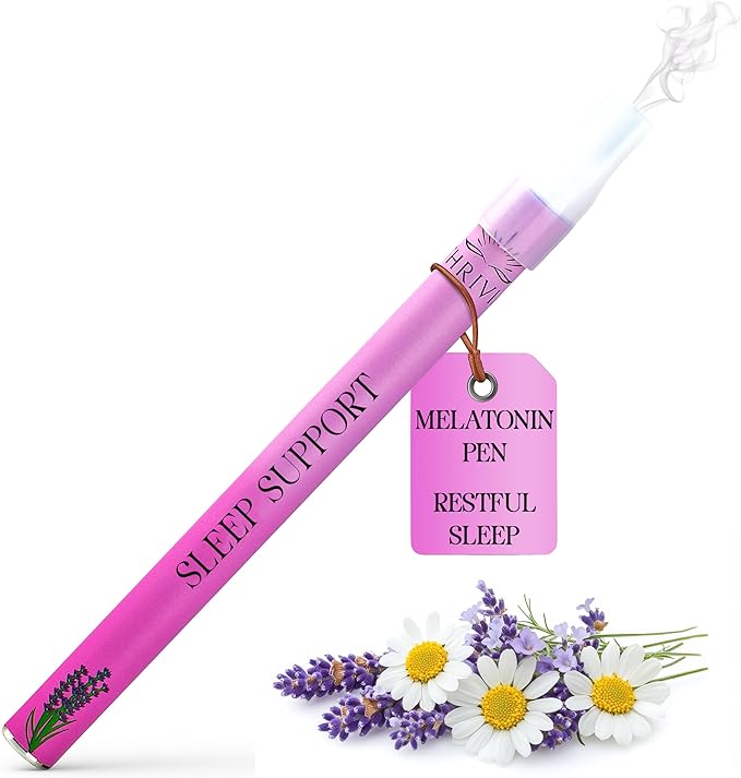 Melatonin Diffuser Pen – Nicotine Free Herbal Sleep Aid with Lavender & Ashwagandha | Aromatherapy Pen for Anxiety Relief & Relaxation | Natural Melatonin Inhaler