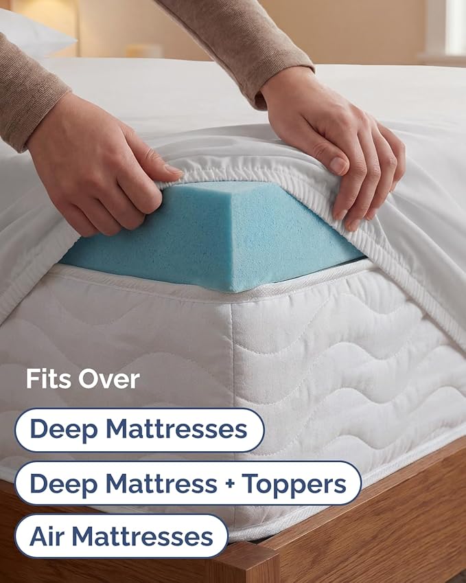 Extra Deep Twin XL Sheet Set - 3 Piece Breathable & Cooling Bed Sheets - Easily Fits 18 to 24 inch Mattress - Ultra Soft, Wrinkle & Fade Free w/ Extra Deep Pockets - Hotel Luxury Bedding - Light Grey