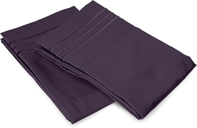Elegant Comfort Premium Hotel Quality 2-Piece Pillowcase Set, Luxury & Softest 1500 Thread Count Egyptian Quality Bedding Pillowcases, Wrinkle and Fade Resistant
