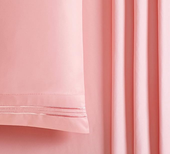 Manyshofu Microfiber Deep Pocket Full Size Sheets Set - Hotel Luxury 1800 Thread Count Sheets & Pillowcases - Kids Bedding Set up to 16" Mattress - Blush Pink Bed Sheets 10-16 Inch Pockets - 4 Piece