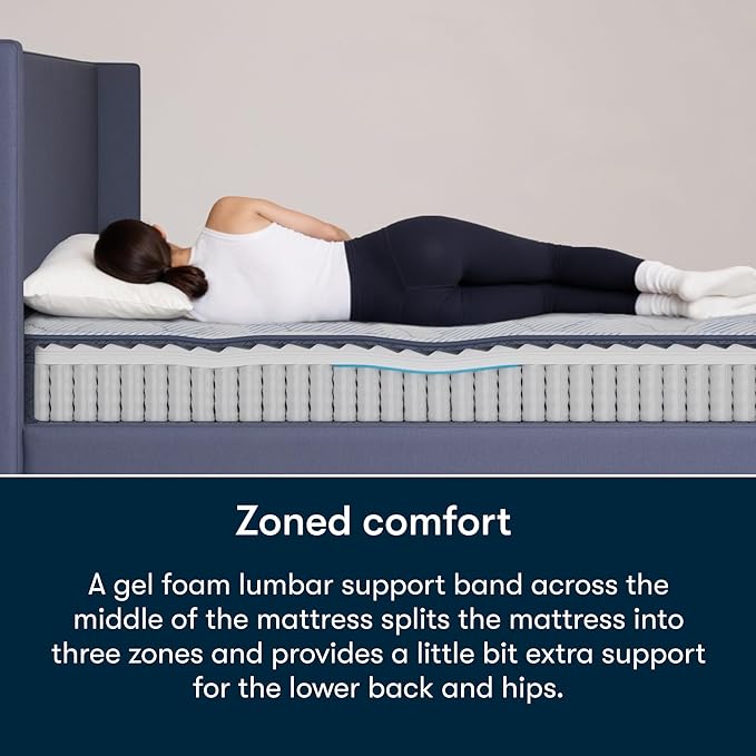 Serta Five Star Mattress Tranquility 10-Inch Plush Pillow Top – Queen – Cooling Gel, Zoned Support, Pressure Relief – Bed-in-a-Box – 100 Night Trial, 10-yr Limited Warranty