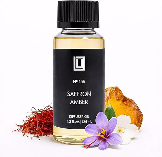 Aroma by Lulu - Saffron & Amber - Luxury Fragrance Oil for Waterless Cold Air Diffusers - Aromatherapy Fragrance Oil Blend for The Home or Office
