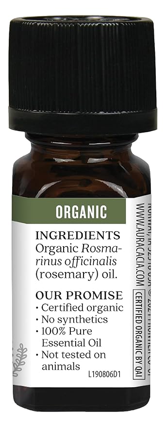 Aura Cacia Aromatherapy 100% Organic Essential Oil, Rosemary - 0.25 Oz