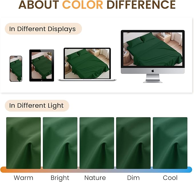 Twin Size 3 Piece Bed Sheet Set - Ultra Imitation Cotton-Premium Breathable & Cooling Sheets - Hotel Luxury Bed Sheets Deep Pocket up to 15"- Wrinkle, Fade(Emerald Green, Twin)
