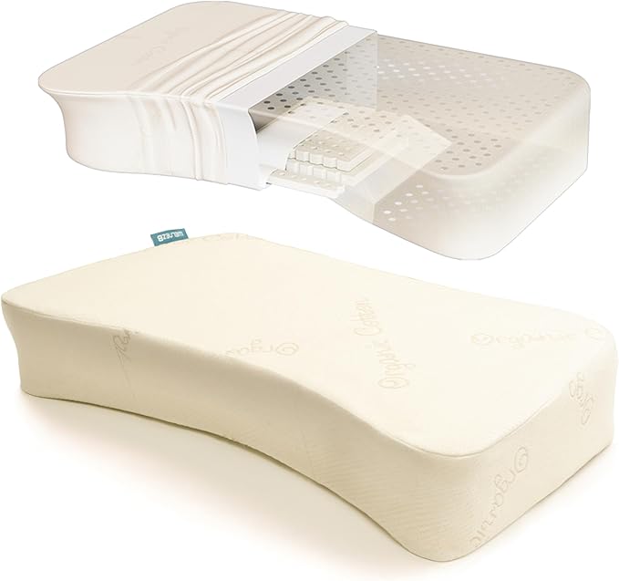 Cervical Pillow, Side Sleeper Pillow with 5" Loft & Shoulder Curve - 100% Natural Latex, Dual-Zone Adjustable Neck & Head Support, Flat-Top & Bottom-Up Design for Side, Back & Combo Sleepers