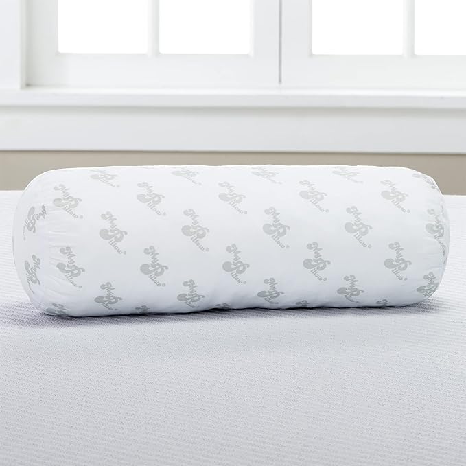 MyPillow Round, Neck and Cervical, Bolster Pillow, Made in USA, 6"x18", White