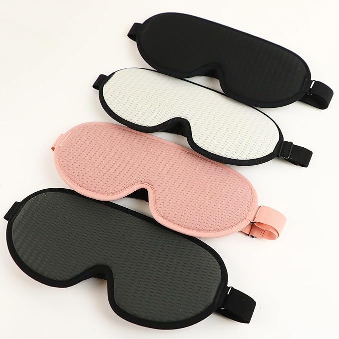 Sleep Mask Women Men 3D Contoured Eye Mask for Sleeping Mesh Fabric Side Sleeper Friendly Nap Rest Travel Essentials
