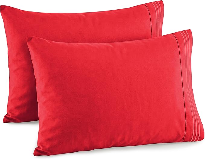 Elegant Comfort Premium Hotel Quality 2-Piece Pillowcase Set, Luxury & Softest 1500 Thread Count Egyptian Quality Bedding Pillowcases, Wrinkle and Fade Resistant