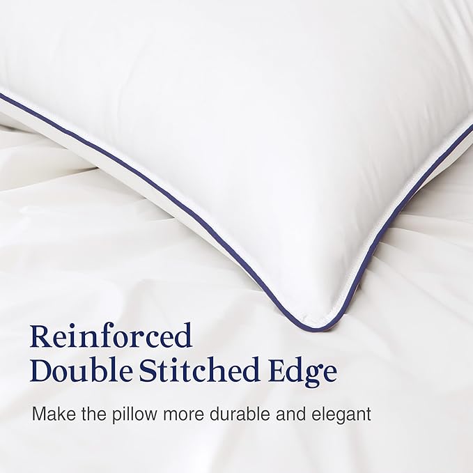 puredown® 20x20 Pillow Inserts Set of 2, Overfilled Down Alternative Decorative Pillows with 100% Cotton Cover, Plush Fluffy Throw Pillows for Couch, Sofa, Bed and Home Decor