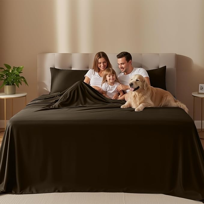 Utopia Bedding Twin XL Sheet Set – 3 Piece Bed Sheets for Twin XL Size Bed, Soft and Breathable Microfiber, Includes 1 Fitted Sheet, 1 Flat Sheet and 1 Pillowcase – Oeko Tex (Brown)
