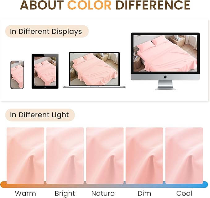 Full Size 4 Piece Bed Sheet Set - Ultra Imitation Cotton-Hotel Luxury Bed Sheets Deep Pocket up to 15" - Premium Breathable & Cooling Sheets - Wrinkle, Fade, Stain Resistant (Baby Pink, Full)