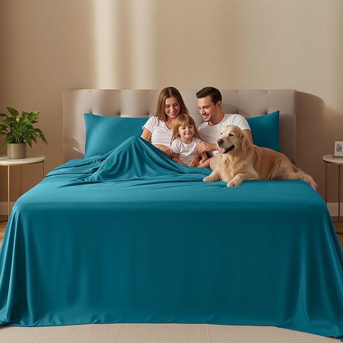 Utopia Bedding Twin Sheet Set – 3 Piece Bed Sheets for Twin Size Bed, Soft and Breathable Microfiber, Includes 1 Fitted Sheet, 1 Flat Sheet and 1 Pillowcase – Oeko Tex (Denim Blue)