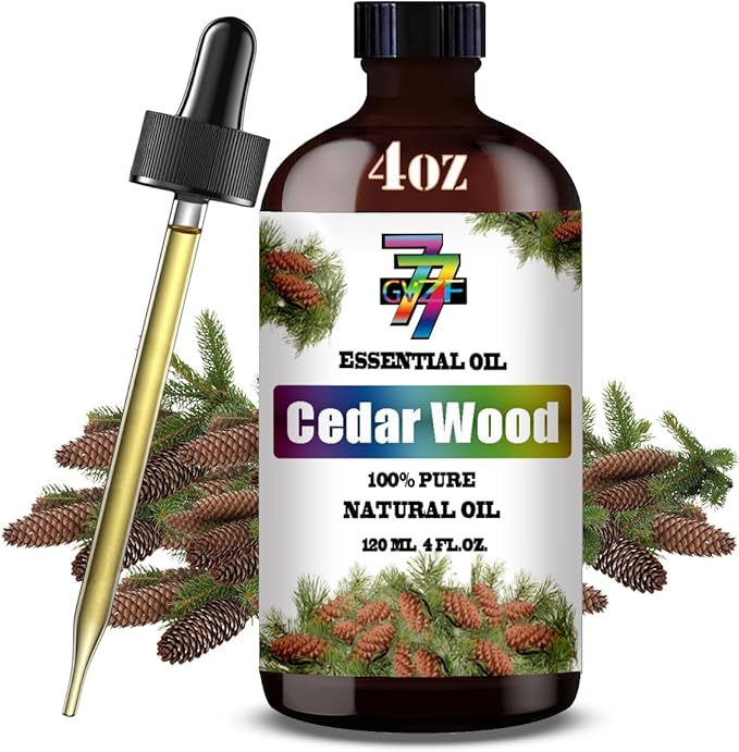Cedarwood Essential Oil - Cedarwood Oils for Diffusers, Humidifiers, DIY Candles, Soap, Cleaning, Home, Office, Yoga, Massage, Gifts - 4 fl oz (120 ml) - GV77ZF