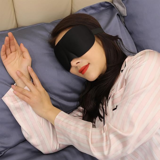 Soft Ergonomic Eye Cover Lightproof Knits Portable for & Sensitive Skin Comfort Breathable Eye