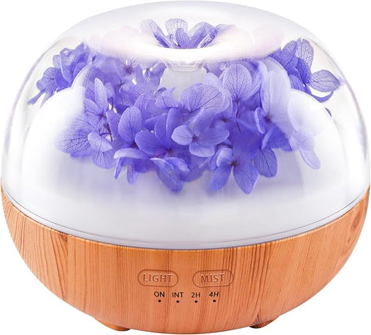 Aromatherapy Essential Oil Diffuser, 300ml Air Diffuser Humidifier with 7 LED Colors, Timer & Auto-Off for Home Bedroom Office (Purple)