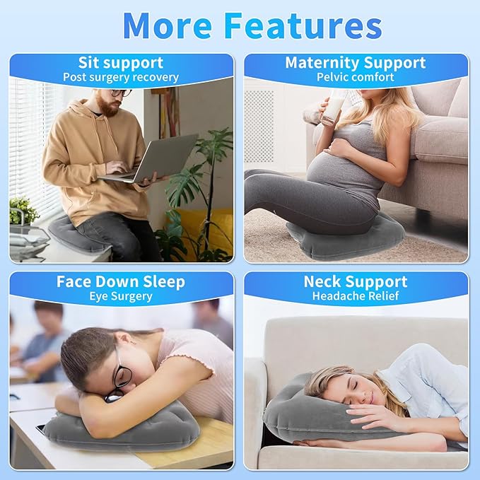 Inflatable Seat Cushion,Donut Pillow,Anti Decubitus Pad,Bed Sore Cushions for Butt,Bedsore Pressure Relief Pillow for Elderly,Bedridden,Disabled