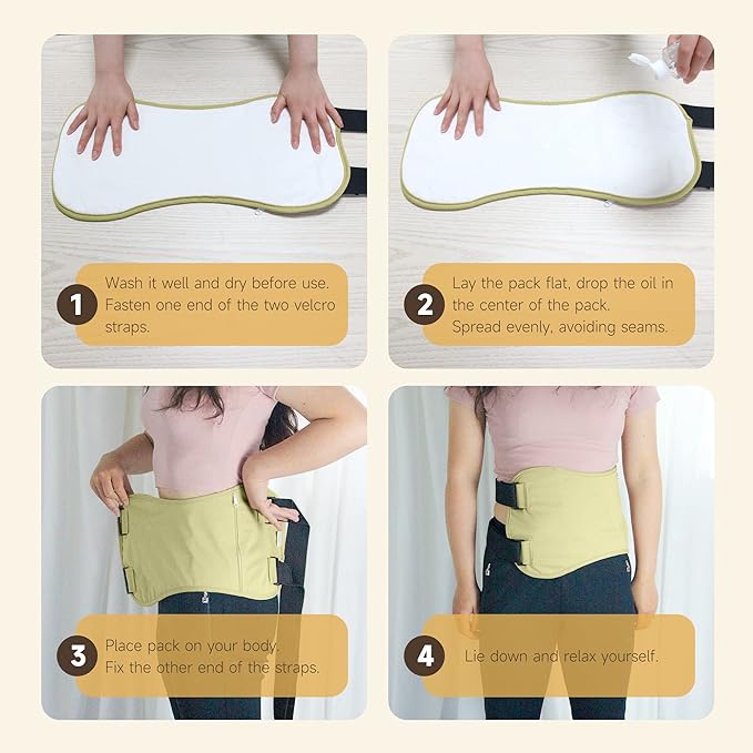 Langsprit Castor Oil Pack Castor Oil Pack Wrap, Castor Oil Packs for Liver Detox, Inflammation