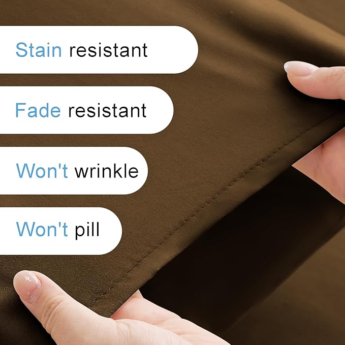 Cal King Size 4 Piece Sheet Set - Comfy Breathable & Cooling Bed Sheets Set, Soft and Wrinkle Free, Deep Pockets, Easy & Secure Fit, Hotel Luxury Bedding for Women, Men - Oeko-Tex - Brown