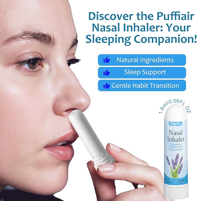 PUFFIAIR Lavender Nasal Sticks (3 Pack) 丨Pure Lavender & Chamomile Extract丨Help Sleep, Promote Calm & Stuffy Noses Support Craving Relief for Smokers