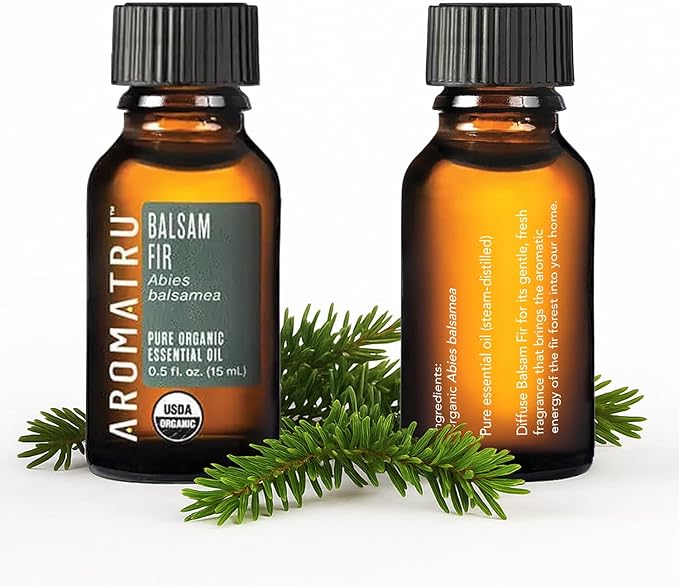 AromaTru Elevate Essential Oil Kit – Indian Frankincense, Balsam Fir, Juniper, and Cypress – Organic & Wildcrafted – ISO Certified – No Synthetic Fillers – Ethically Sourced