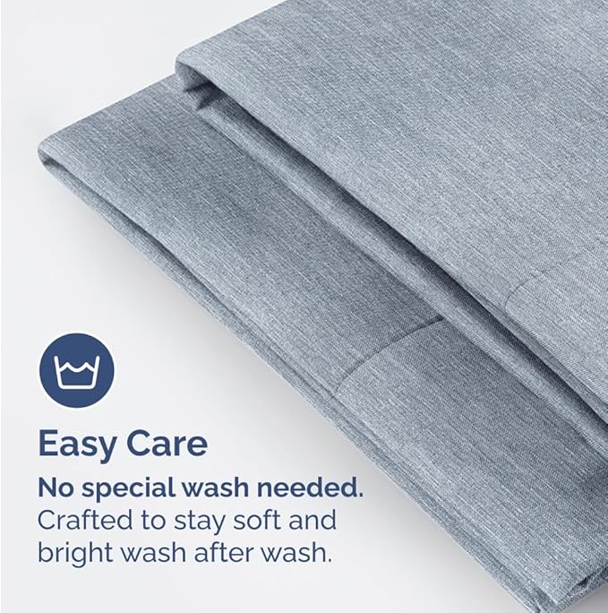 King Standard Pillow Cases Set of 4 - Soft Hotel Quality Pillowcase Covers - Comfy Bedding for Women, Men, Kids & Teens - Machine Washable Pillow Protectors - 4 Piece - King Standard Heathered Blue