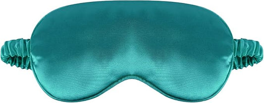 1 Pack Sleep Mask, Silk Eye Mask with Elastic Strap, Breathable Eye Mask for Sleeping,Travel, Girls, Women, Men (LightBlue)