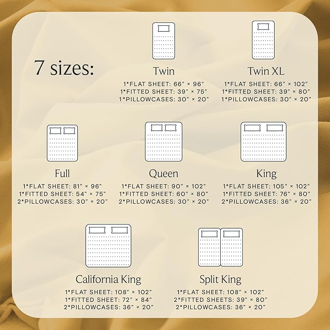 LuxClub 4 PC Queen Sheet Set, Breathable Luxury Bed Sheets, Deep Pockets 18" Wrinkle Free Cooling Sheets Machine Washable Hotel Bedding Silky Soft - Medallion Gold Queen
