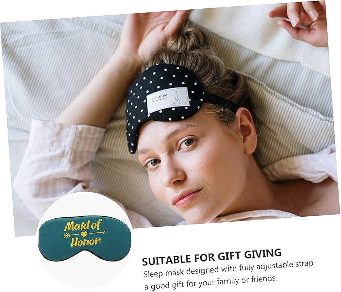 Sleep Mask Adjustable Eye Mask for Comfortable Light Blocking Dual-Sided Eye Shades for Travel and Relaxation for Light Sleepers and Migraine Relief