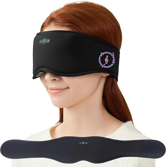 Bluetooth Sleeping Headphones, Bluetooth 5.4 Sleep Mask, Ultra-Thin Stereo Speakers, Fully Enclosed Pressure-Relieving Design, The Best Gift