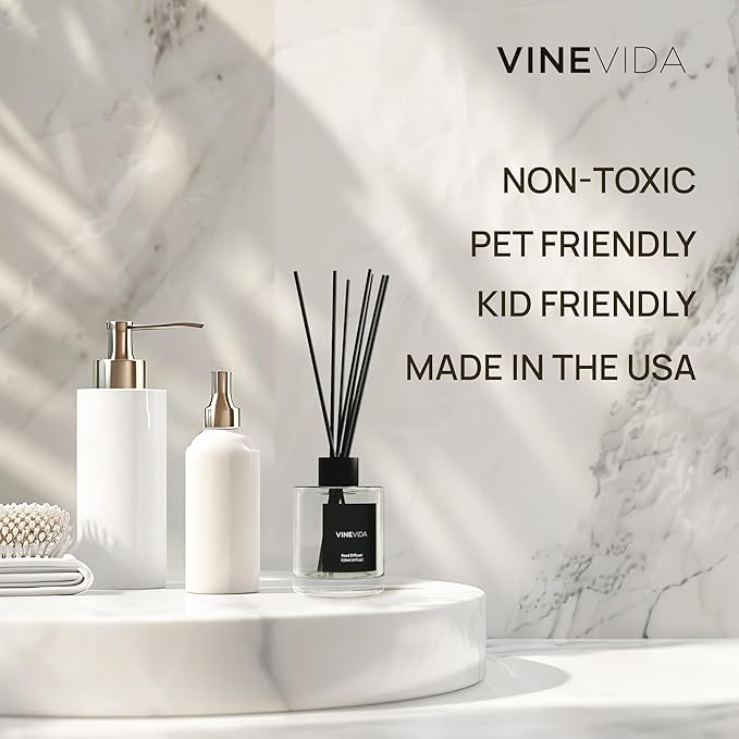 VINEVIDA Prime Reed Diffuser for Home & Bathroom | Long-Lasting Scent Sticks Set | Oil Stick Diffuser | Bathroom Scent - Room Fragrance No. 3600 - Inspired by: Aventus