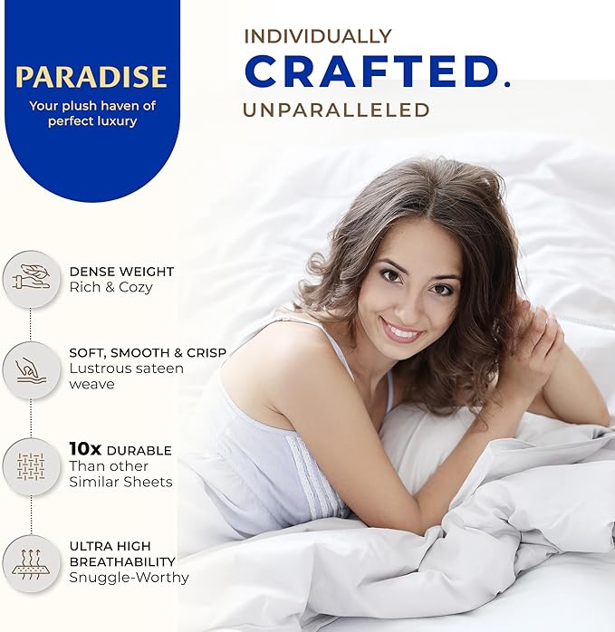 Thread Spread 100% Egyptian Cotton Pillow Cases Queen Size Set of 4 - Luxury 1000 Series Paradise Collection Queen Pillow Cases (Pack of 2, Dark Grey), Soft Cooling Hotel Egyptian Cotton Pillowcases