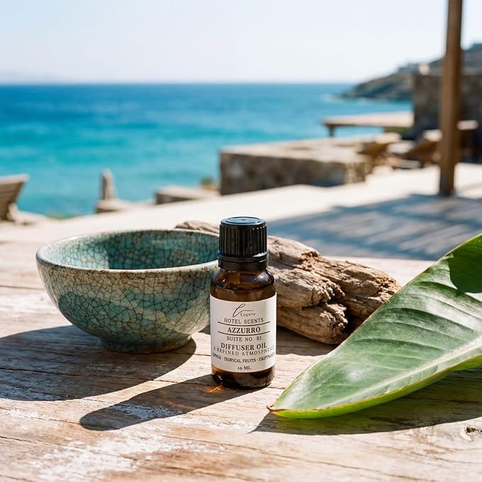 Lapew Hotel Scents Luxury Diffuser Oil | Azzurro Suite 81 | Inspired by Capri Blue Volcano | Hotel Fragrance Oil for Nebulizer & Waterless Diffuser | 10ml