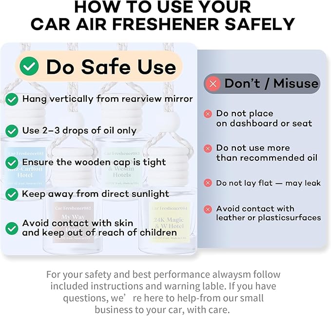 C Classy Hanging Car Air Freshener 2 Pack, Strawberry Pound Cake Essential Oil Diffuser, Long-Lasting Fragrance, Cute Glass Bottle Car Accessories for Women & Men, Made in USA