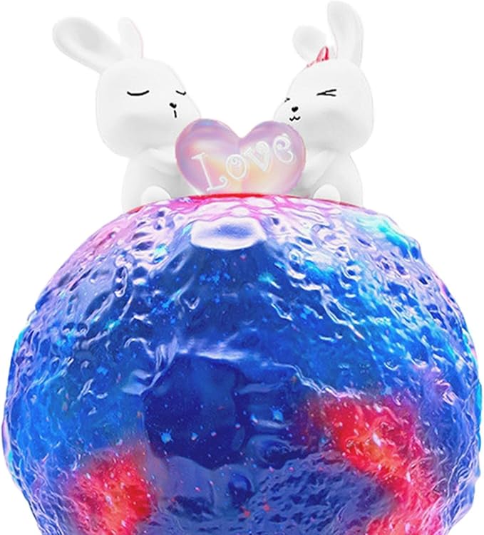 Essential Oil Diffuser, Mist Spray Silent Air Humidifier with Moon Statue for Bedside Office SPA Dorm Decor (Sky)