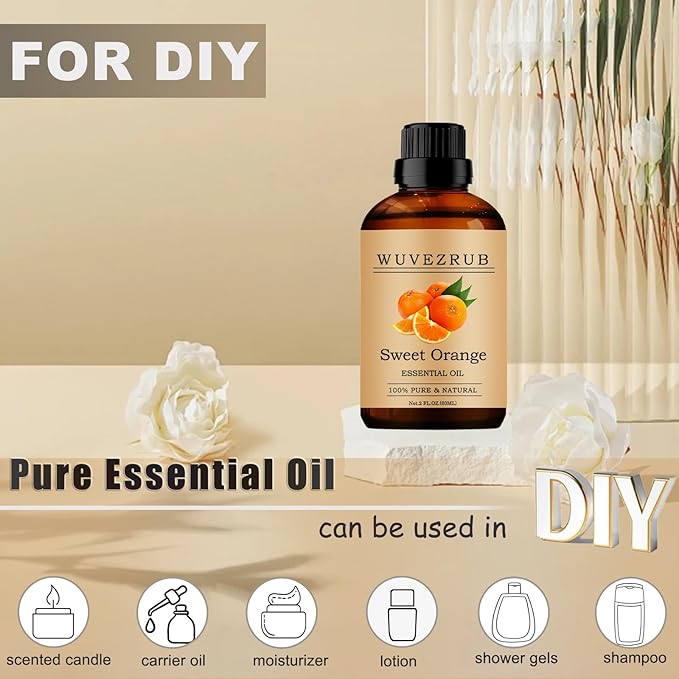 SweetOrange Essential Oils,60ML Pure and Natural Essential Oil for Aromatherapy Diffuser - SweetOrange /2 Fl Oz