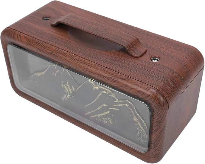 CCYLEZ 600ml Essential Oil Diffuser Humidifier Quiet Cool Mist with Dual Spray Mode, Adjustable Night Light with 3 Color Lighting USB Portable for Home Auto Shut Off (Dark Wood Grain)