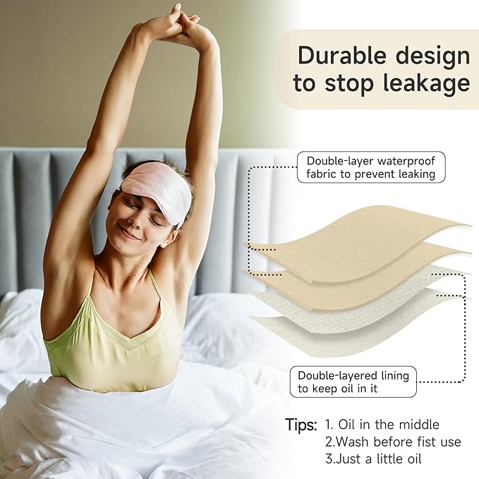 Langsprit Castor Oil Pack Wrap, Cotton Castor Oil Packs for Liver Detox,Reusable Castor Oil Pads Pack Compress for Stomach,Castor Oil Packs Body kit Beige L