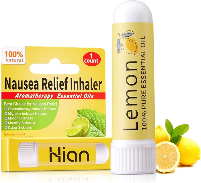 Hion Nausea Relief Inhaler-Lemon, Natural Essential Oils Inhalers