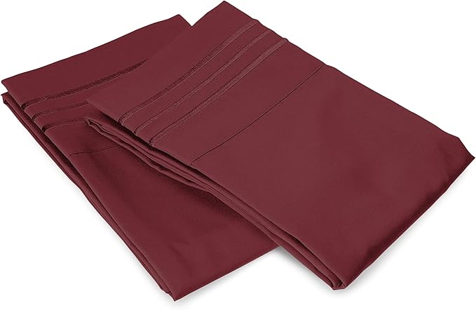 Elegant Comfort Premium Hotel Quality Pillowcase Set, Luxury & Softest 1500 Thread Count Egyptian Quality Bedding Pillowcases, Wrinkle and Fade Resistant, 2-Piece
