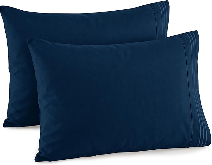 Elegant Comfort Premium Hotel Quality 2-Piece Pillowcase Set, Luxury & Softest 1500 Thread Count Egyptian Quality Bedding Pillowcases, Wrinkle and Fade Resistant