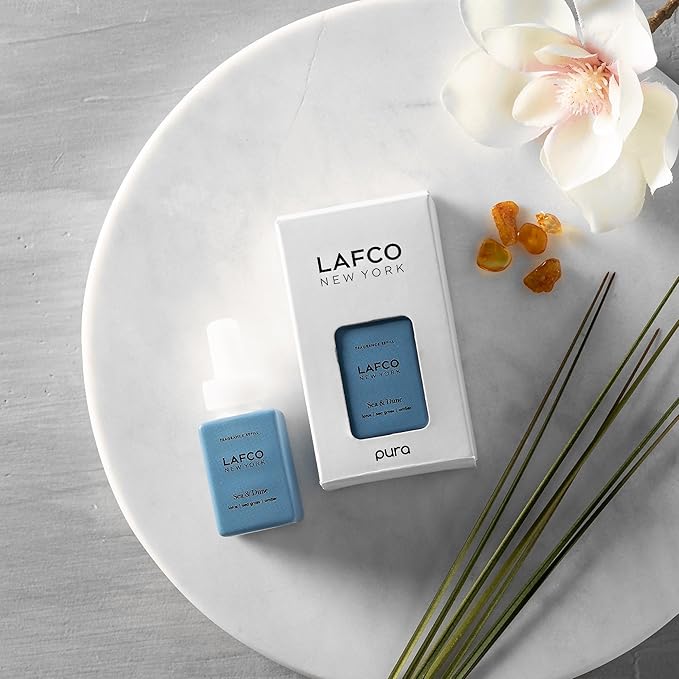 LAFCO New York Pura Smart Device Refill, Sea & Dune - Pack of 2 - Vial Delivers Up to 2 Weeks of Fragrance Life - Made in the USA